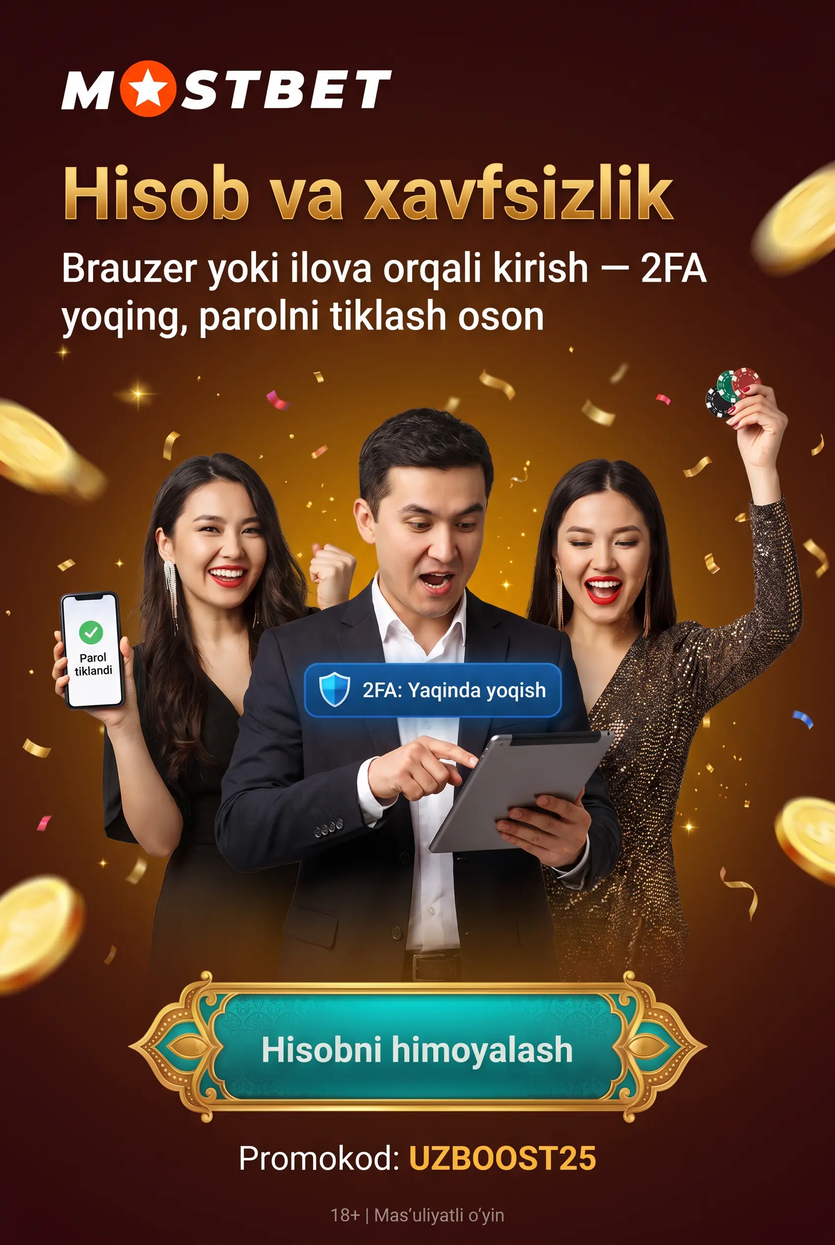 Akkauntga kirish va xavfsizlik