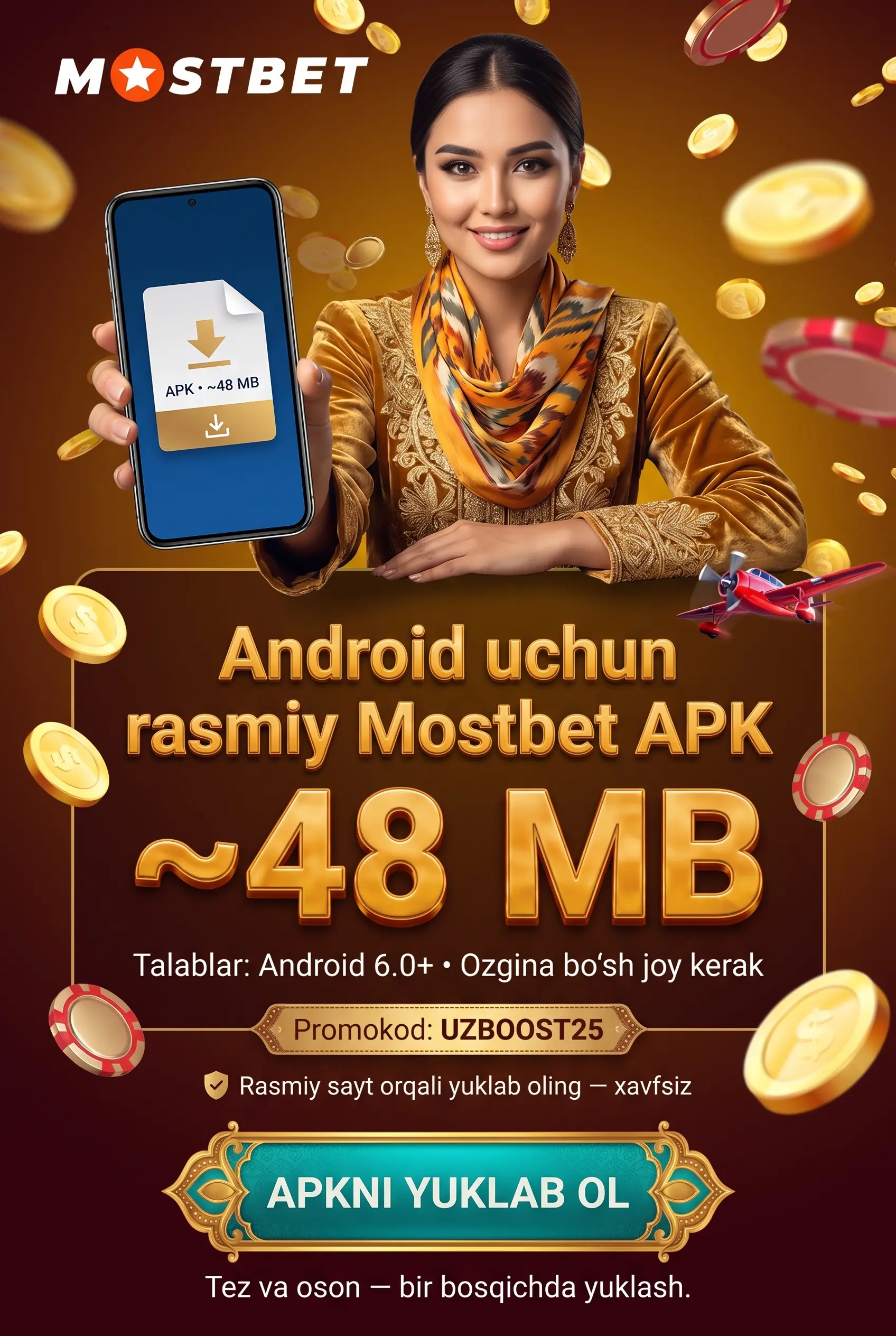 Android uchun Mostbet APK ni olish