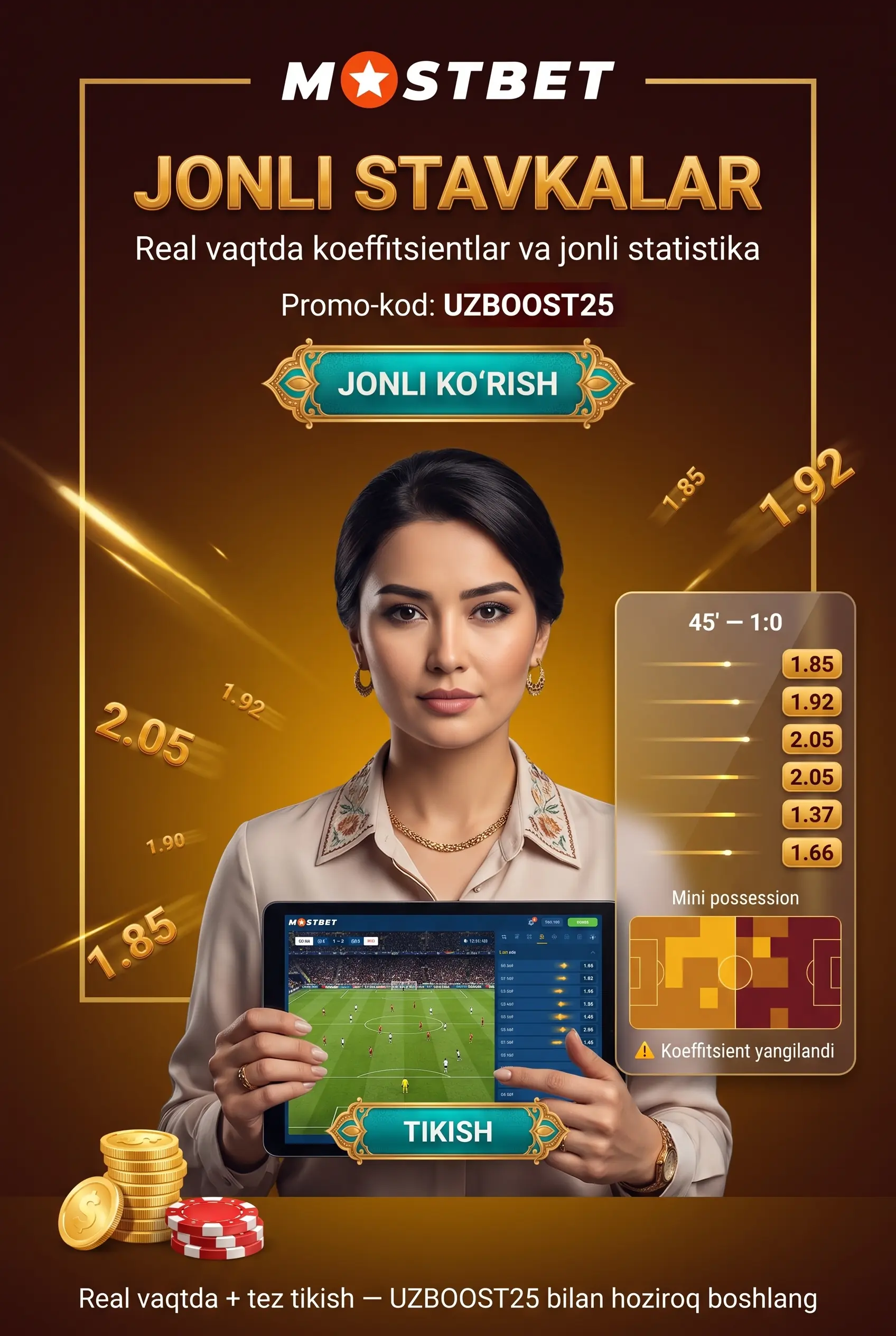 Live stavkalar real vaqt rejimi