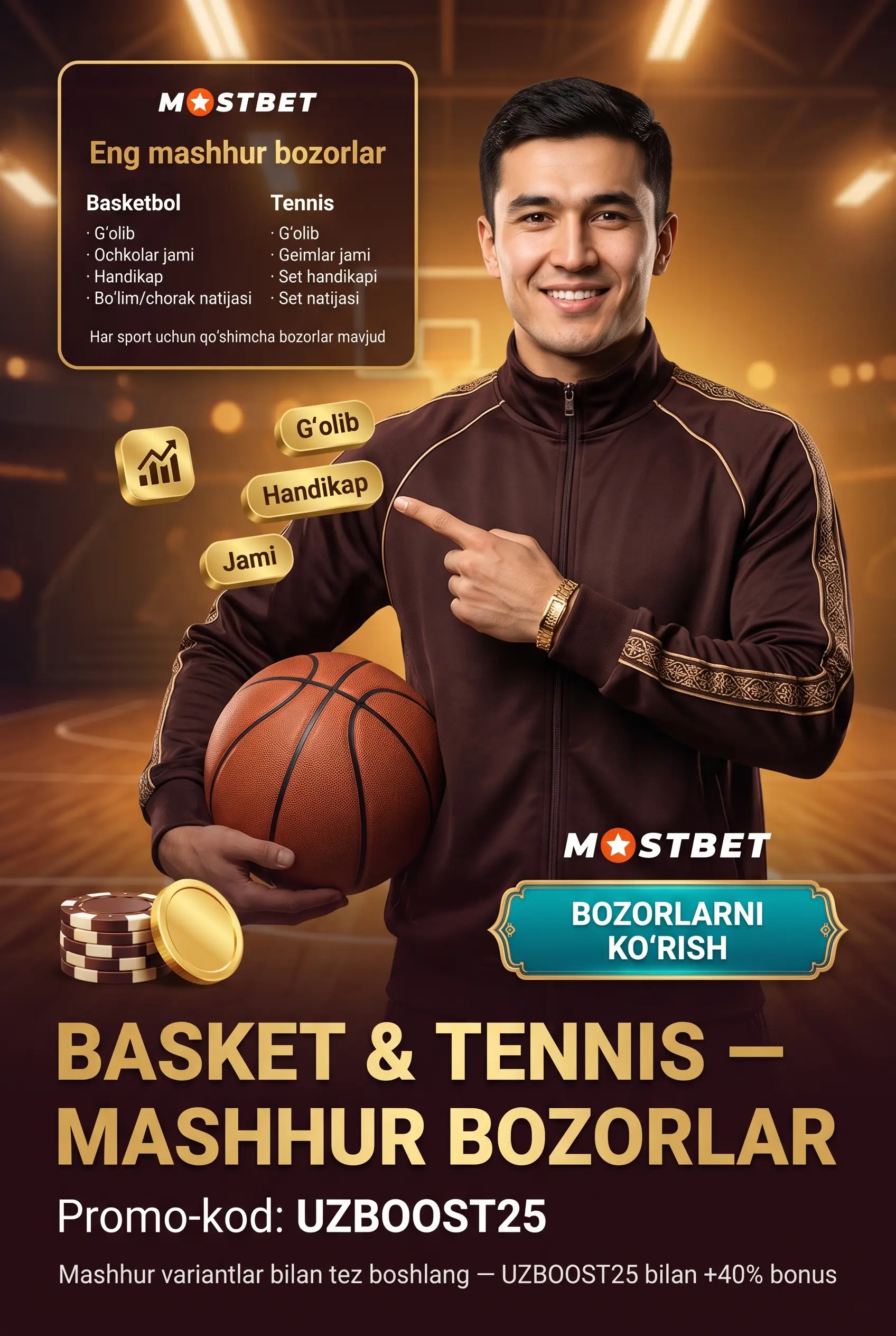 Basketbol va tennis stavkalari