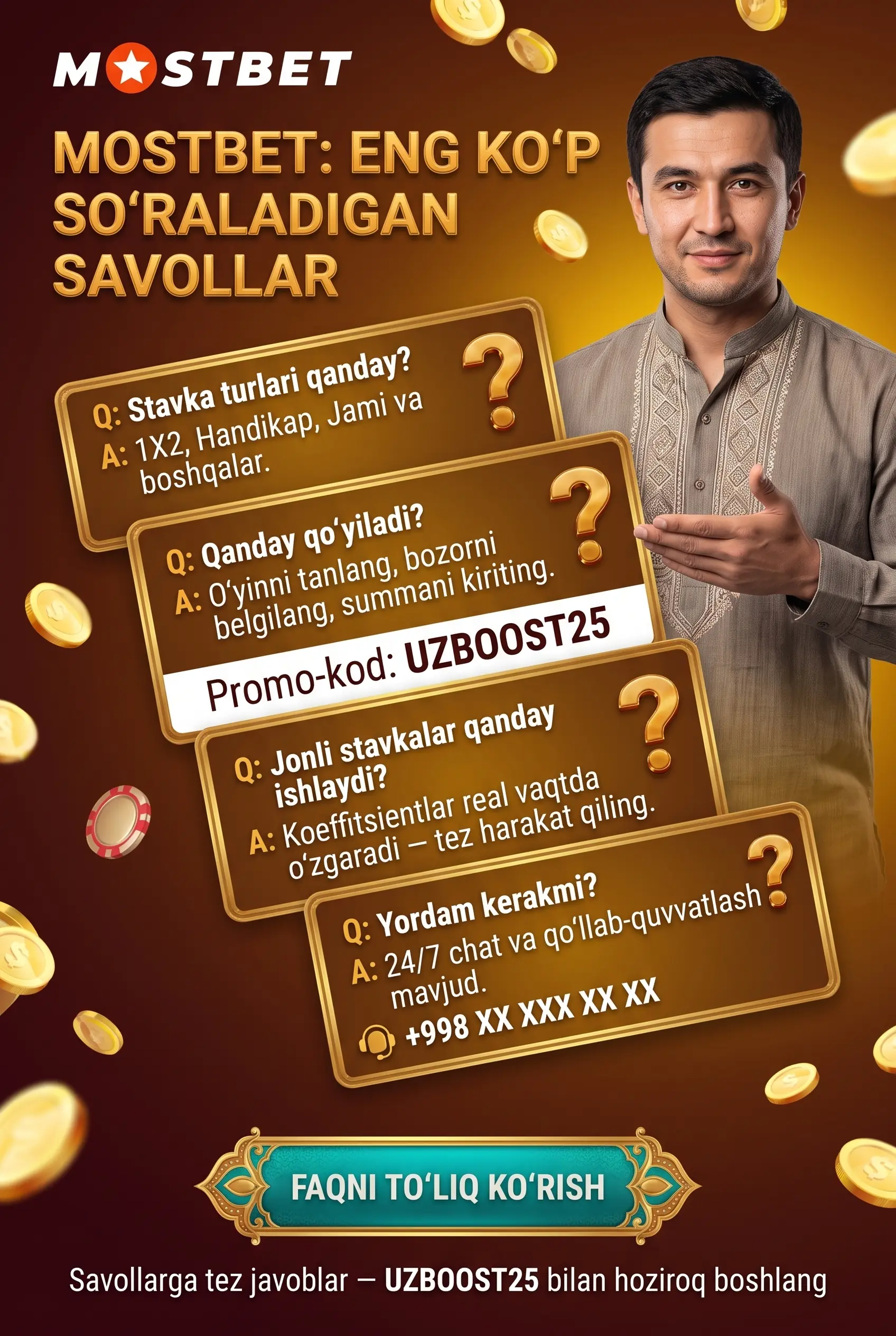 Mostbet sport stavkalari haqida savollar