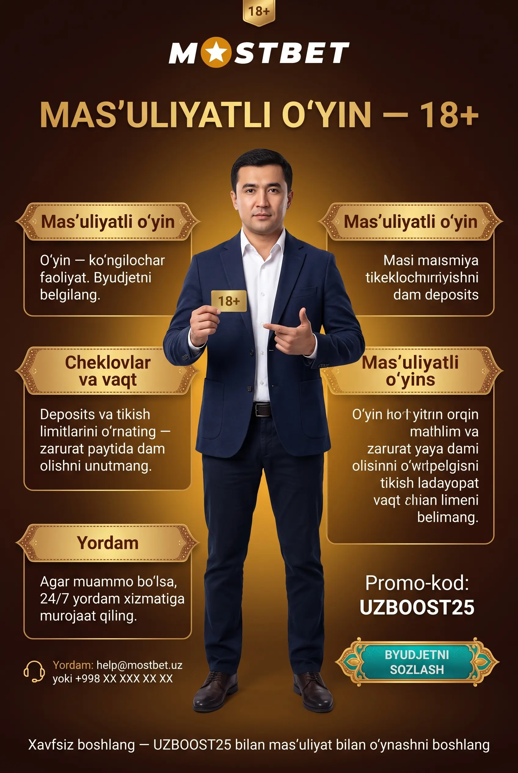 Responsible gaming mas'uliyatli garov