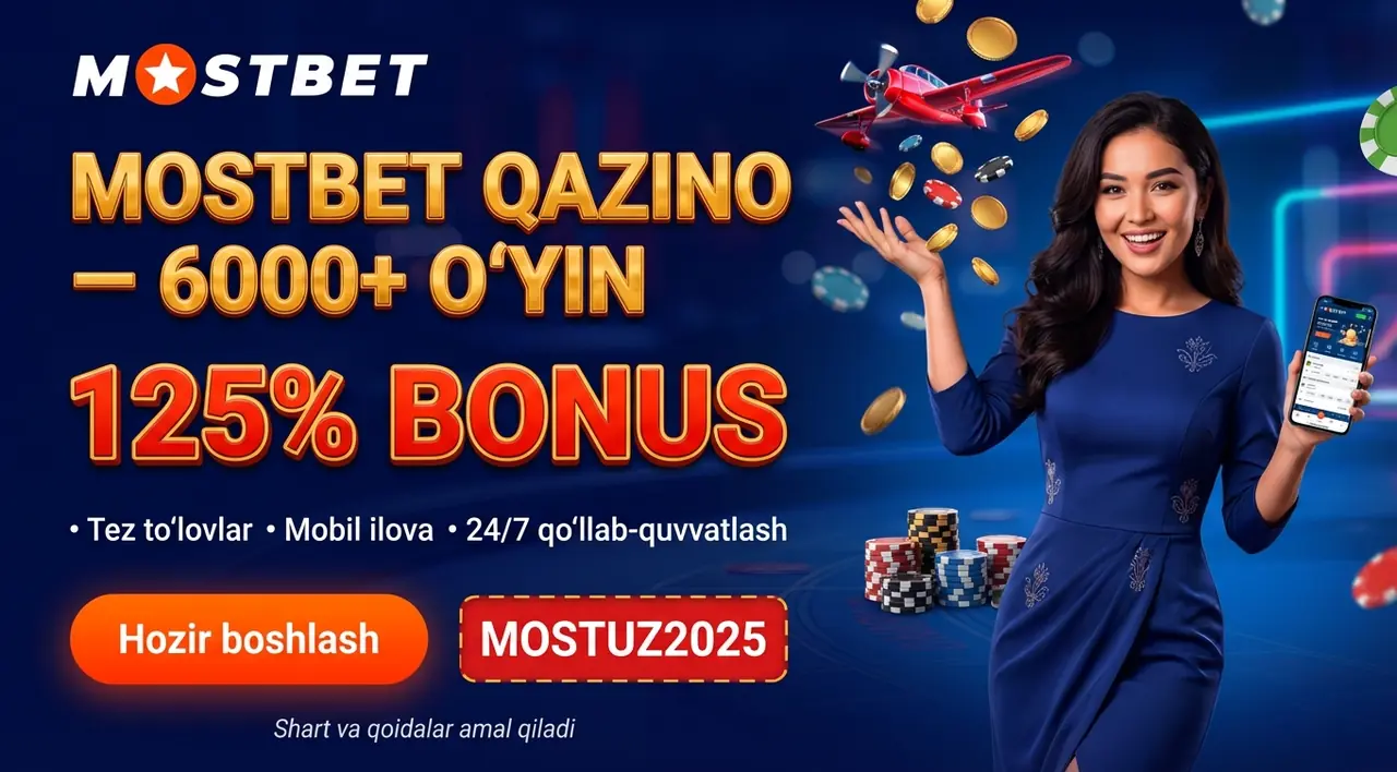 Mostbet Qazino: 6000+ O'yin va 125% Bonus
