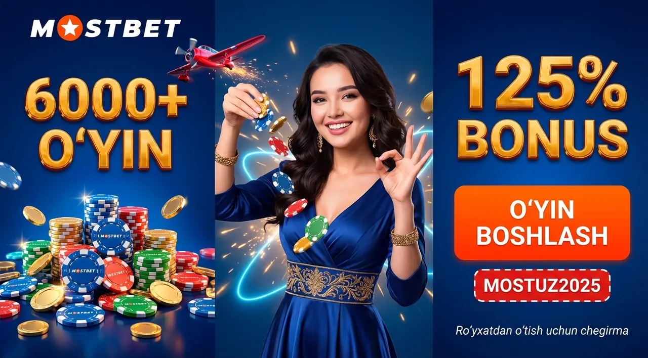 Mostbet Qazino: 6000+ O'yin va 125% Bonus